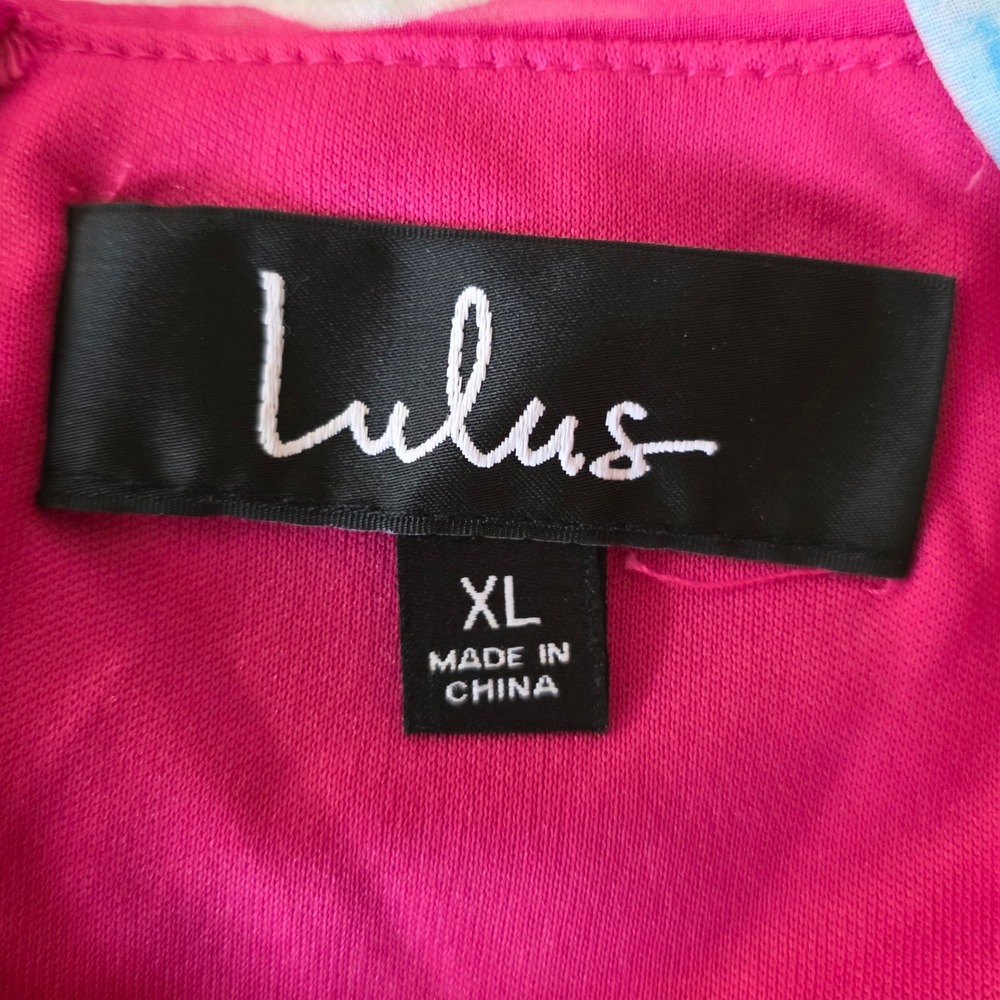 Lulus Maxi Dress Womens XL Pink Floral Print V-Neck Adjustable Straps NEW - Picture 10 of 11